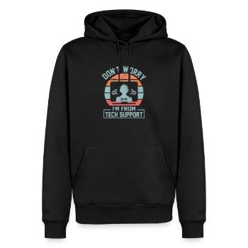 Don't Worry I'm From Tech Support Computer IT Sysa - Männer Premium Bio Hoodie - Schwarz - Vorne - Nico (187cm)
