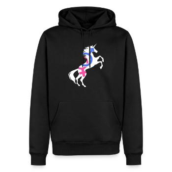 Symbol für die Gleichstellung der Geschlechter Einhorn T-Shirt Magisch - Männer Premium Bio Hoodie - Schwarz - Vorne - Nico (187cm)