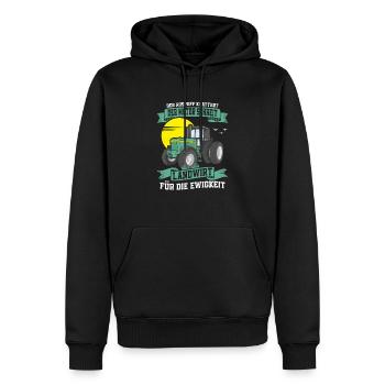 Agriculteur pour l’éternité Agriculteur agricole - Sweat à capuche Premium bio Homme - noir - Devant - Nico (187cm)