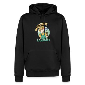 Nachwuchs Landwirt Bauernhof Bauer - Männer Premium Bio Hoodie - Schwarz - Vorne - Nico (187cm)