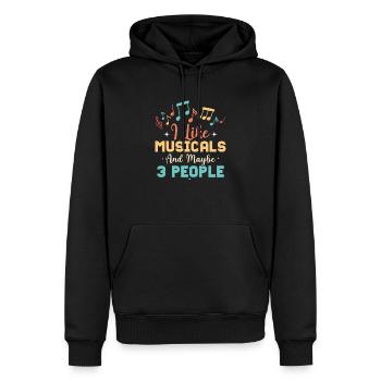 I Like Musicals And Maybe 3 People Theater Singing - Männer Premium Bio Hoodie - Schwarz - Vorne - Nico (187cm)