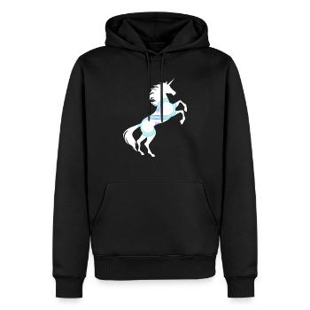 Infinity Symbol Einhorn T-Shirt Magisches Einhorn - Männer Premium Bio Hoodie - Schwarz - Vorne - Nico (187cm)