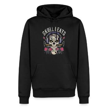 SKULL BEATS - Männer Premium Bio Hoodie - Schwarz - Vorne - Nico (187cm)