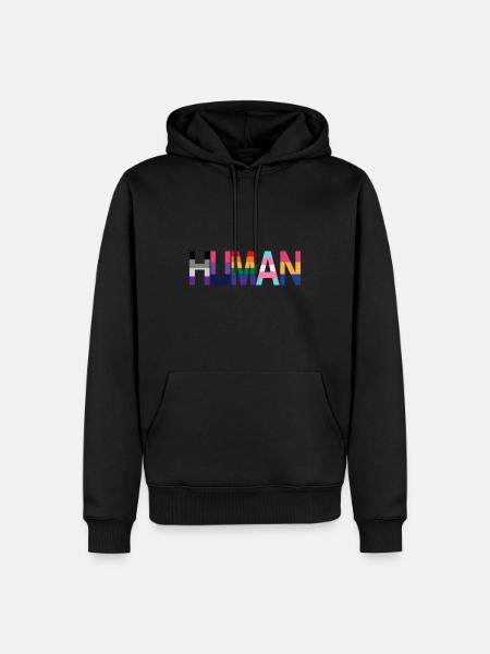 Human Flags - Männer Premium Bio Hoodie - Schwarz