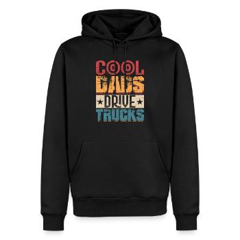 Cool Dads Drive Trucks Camionnage Camionneur - Sweat à capuche Premium bio Homme - noir - Devant - Nico (187cm)