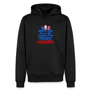 Recette de Coquito Boisson portoricaine au rhum à la noix de - Sweat à capuche Premium bio Homme - noir - Devant - Nico (187cm)