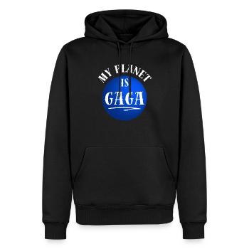 Mein Planet ist Gaga Ball Völkerball Sechseckgrube - Männer Premium Bio Hoodie - Schwarz - Vorne - Nico (187cm)