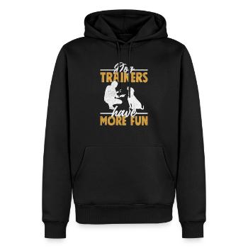Dog Trainers Have More Fun Job Saying Training - Männer Premium Bio Hoodie - Schwarz - Vorne - Nico (187cm)