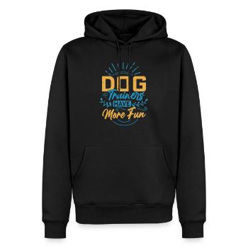 Dog Trainers Have More Fun Training Job Saying - Männer Premium Bio Hoodie - Schwarz - Vorne - Nico (187cm)