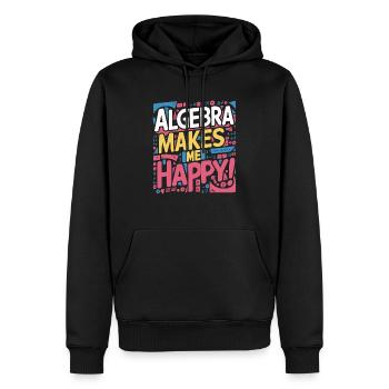 L’ALGÈBRE ME REND HEUREUX - Sweat à capuche Premium bio Homme - noir - Devant - Nico (187cm)