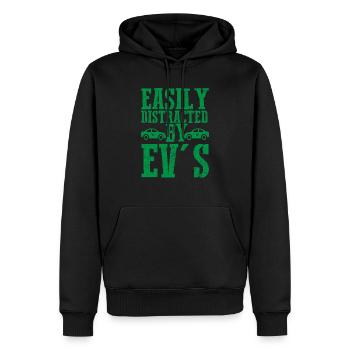 Easily Distracted By EV's EV Driver Electric Car - Männer Premium Bio Hoodie - Schwarz - Vorne - Nico (187cm)