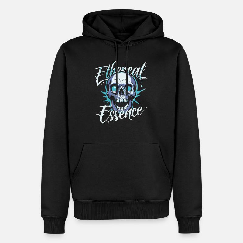 ÄTHERISCHE ESSENZ - Männer Premium Bio Hoodie - Schwarz