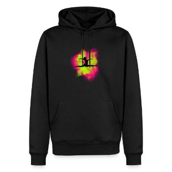 Gymnastique colorée Motif de gymnastique pour le gymnaste - Sweat à capuche Premium bio Homme - noir - Devant - Nico (187cm)