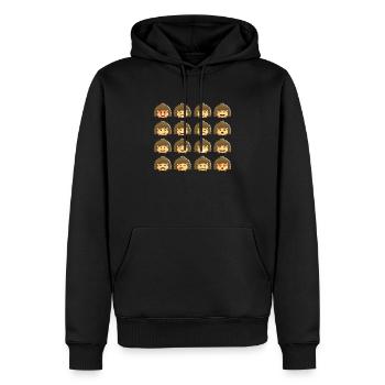 Hérisson Émotion Différente Cool Chemise - Drôle - Sweat à capuche Premium bio Homme - noir - Devant - Nico (187cm)