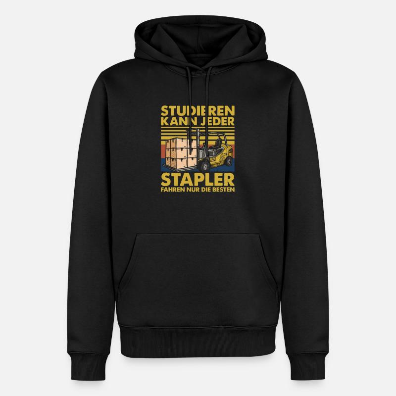 Gabelstaplerfahrer Logistiker Staplerfahrer - Männer Premium Bio Hoodie - Schwarz