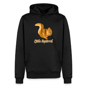 Petit écureuil drôle mignon tamia amoureux des animaux - Sweat à capuche Premium bio Homme - noir - Devant - Nico (187cm)