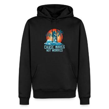 Born To Lift Raised To Elevate Surfboard Surfer Su - Männer Premium Bio Hoodie - Schwarz - Vorne - Nico (187cm)