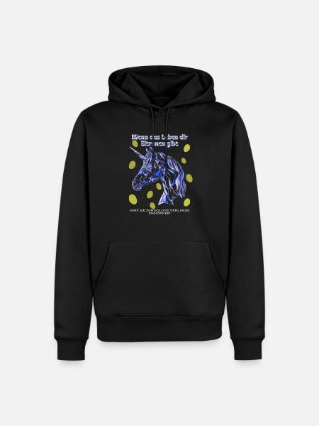 Lemon Unicorn - Men’s Premium Organic Hoodie - black