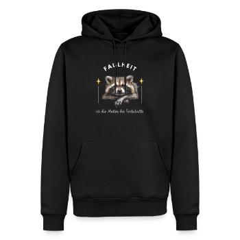 Waschbär Faulenzer Chillen Relaxen Faul Witzig - Männer Premium Bio Hoodie - Schwarz - Vorne - Nico (187cm)