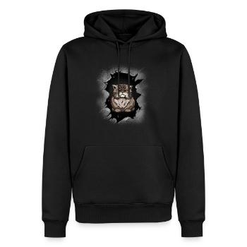 Halloween Chat Chats Enfants Animaux Chat - Sweat à capuche Premium bio Homme - noir - Devant - Nico (187cm)