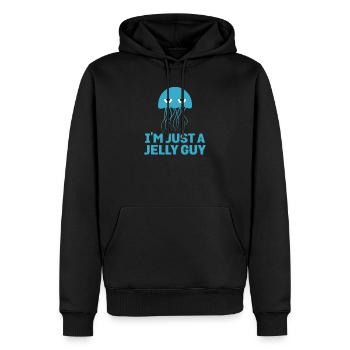 I’m Just A Jelly Guy Jellyfish Chanson Jeu de mots - Sweat à capuche Premium bio Homme - noir - Devant - Nico (187cm)
