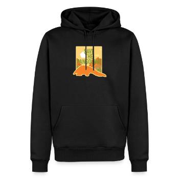 Sauvez les pangolins T-shirt Espèces en voie de disparition Jeu de mots - Sweat à capuche Premium bio Homme - noir - Devant - Nico (187cm)
