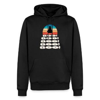 Retro vintage Sunset Halloween Geisterstun - Männer Premium Bio Hoodie - Schwarz - Vorne - Nico (187cm)