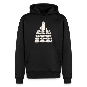 Halloween Geist vintage - Männer Premium Bio Hoodie - Schwarz - Vorne - Nico (187cm)