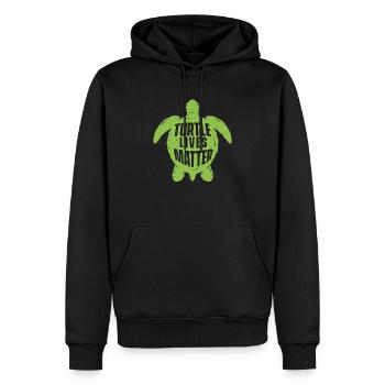 Turtle Lives Matter - Süßer Meeresschildkrötenliebhaber - Männer Premium Bio Hoodie - Schwarz - Vorne - Nico (187cm)
