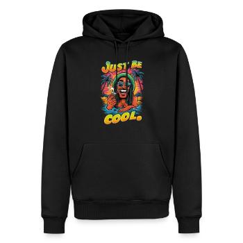 Rasta - Einfach cool sein - Jamaika - Männer Premium Bio Hoodie - Schwarz - Vorne - Nico (187cm)