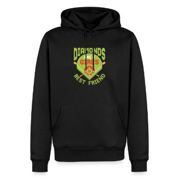 Les diamants sont les meilleurs amis d’une fille Baseball Softbal - Sweat à capuche Premium bio Homme - noir - Devant - Nico (187cm)