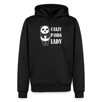 Crazy Panda Lady T-Shirt Niedlicher Sichuan Tier Panda - Männer Premium Bio Hoodie - Schwarz - Vorne - Nico (187cm)