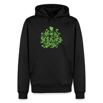 Bonne Saint-Patrick - Irish Heritage Shamrock - Sweat à capuche Premium bio Homme - noir - Devant - Nico (187cm)