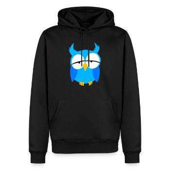 Blue Boys Eule Cartoon Nächtliche Raubvögel Liebe - Männer Premium Bio Hoodie - Schwarz - Vorne - Nico (187cm)