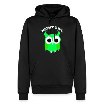 Party Eule Nacht Lange Raubvögel Liebhaber Cooles Wortspiel - Männer Premium Bio Hoodie - Schwarz - Vorne - Nico (187cm)