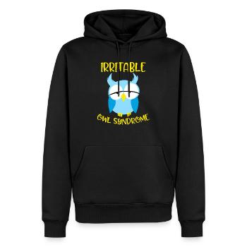 Syndrome de la chouette irritable Drôle Oiseaux nocturnes Humour - Sweat à capuche Premium bio Homme - noir - Devant - Nico (187cm)