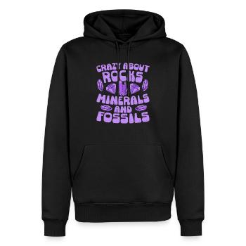 Facilement distrait par la géologie des roches - Sweat à capuche Premium bio Homme - noir - Devant - Nico (187cm)