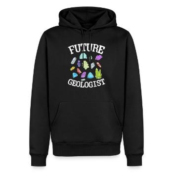Future Geologist Rock Collector Geology - Männer Premium Bio Hoodie - Schwarz - Vorne - Nico (187cm)