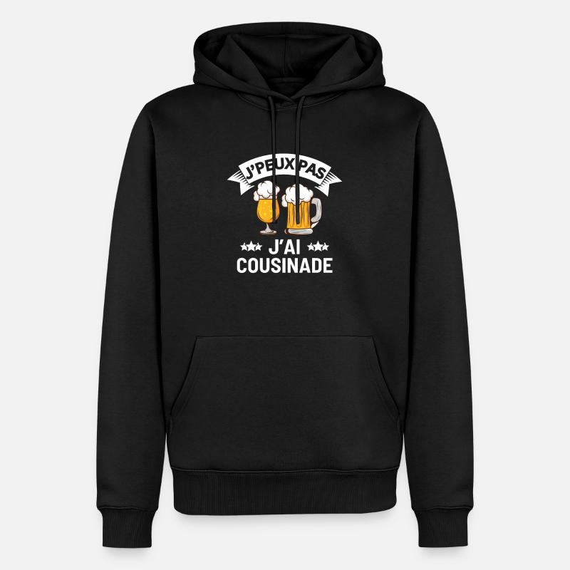 J'peux Pas J'ai Cousinade - Sweat à capuche Premium bio Homme - noir
