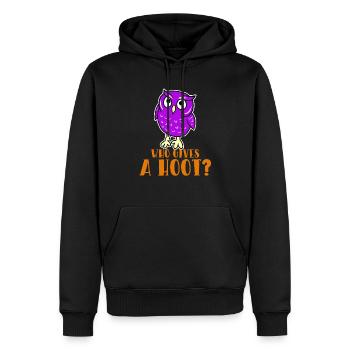 Wer Einen Schrei gibt Lustige Eule Nachtaktiver Raubvogel - Männer Premium Bio Hoodie - Schwarz - Vorne - Nico (187cm)
