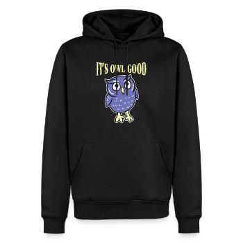 C’est un bon hibou Nocturnal Birds Of Prey Lover Humour - Sweat à capuche Premium bio Homme - noir - Devant - Nico (187cm)