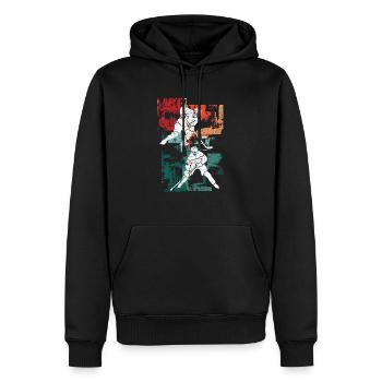 Joueur de hockey sur glace Fan de hockey Équipe de hockey sur glace - Sweat à capuche Premium bio Homme - noir - Devant - Nico (187cm)