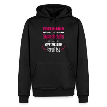 Erzieherin Superheldin - Männer Premium Bio Hoodie - Schwarz - Vorne - Nico (187cm)