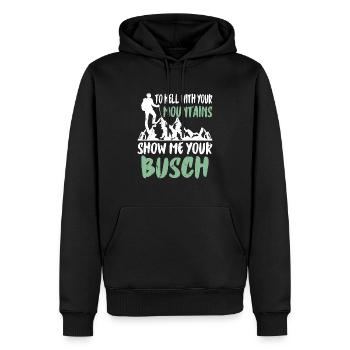 Mountain hikers - Men’s Premium Organic Hoodie - black - Front - Nico (187cm)