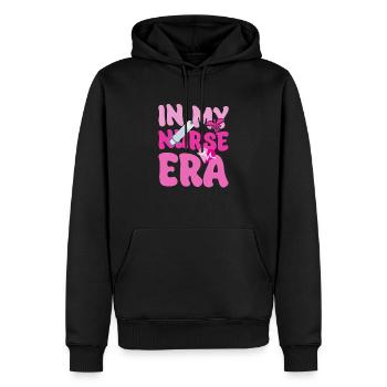 In My Nurse Era - Men’s Premium Organic Hoodie - black - Front - Nico (187cm)