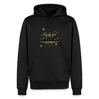 Dream beyond Stars - Men’s Premium Organic Hoodie - black - Front - Nico (187cm)
