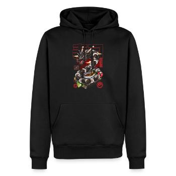 Japan Großer Sushi-Drache - Männer Premium Bio Hoodie - Schwarz - Vorne - Nico (187cm)