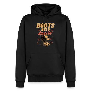 Boots Need Knockin' Musique Country Ouest - Sweat à capuche Premium bio Homme - noir - Devant - Nico (187cm)