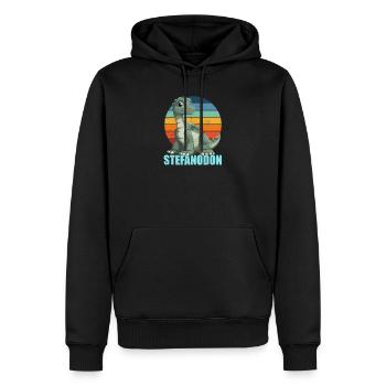 Stefanodon Combinaison de Stefan et d’Iguanodon - Sweat à capuche Premium bio Homme - noir - Devant - Nico (187cm)