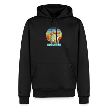 Idée cadeau Timosaurus pour Timo - Sweat à capuche Premium bio Homme - noir - Devant - Nico (187cm)